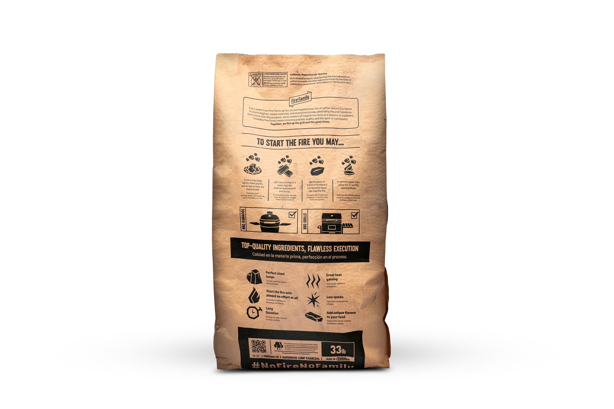 Charcoal Fire Family 33 lb